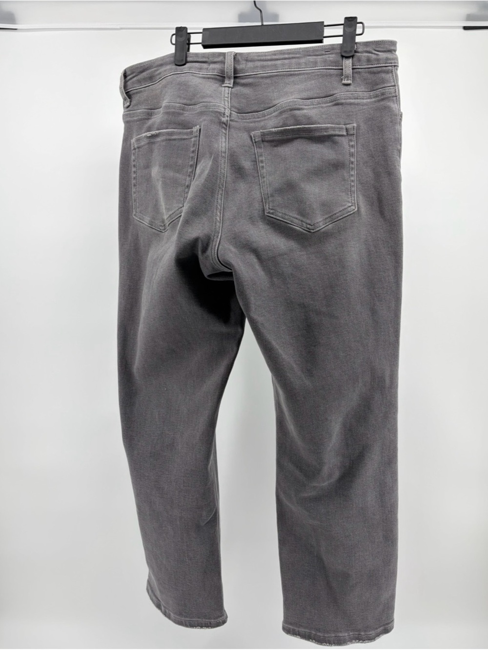 Vervet "Gladness" High Rise Distressed Crop Straight Jeans, Gray, Women 32 D453 - Picture 2 of 10